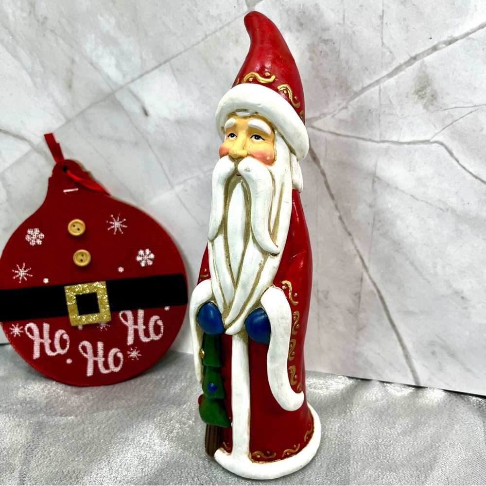 Vintage Old World Santa Figurine St. Nicolas Figurine Collectible 9.5"
